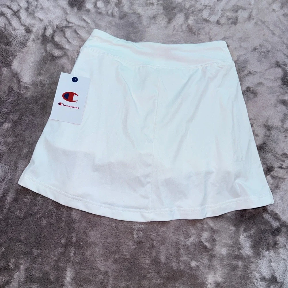 Champion A-Line Skort Girls Size M 10/12 White NEW Athletic Active Shorts Skirt